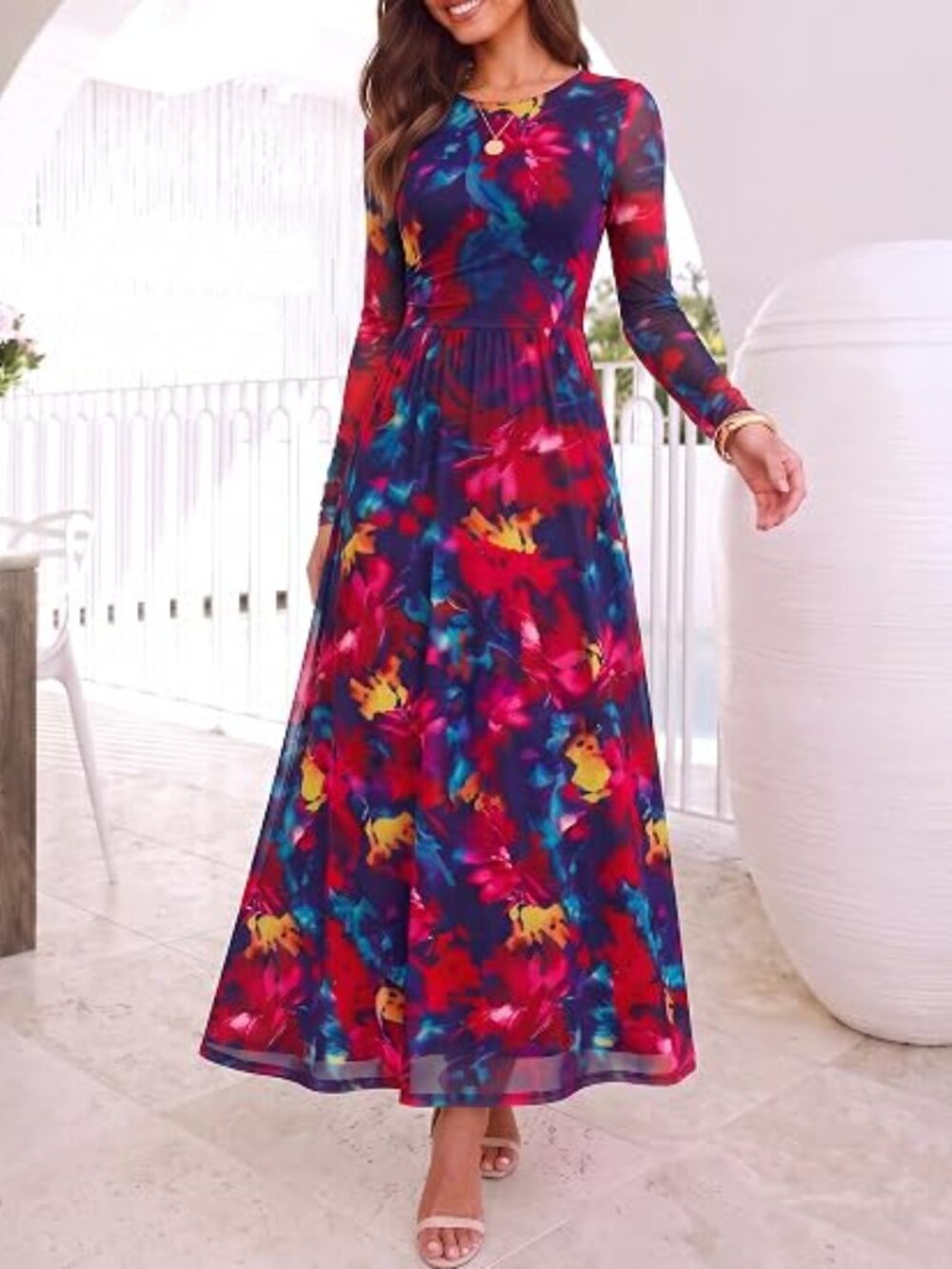 Women's Fall Long Sleeve Wedding Guest Dresses